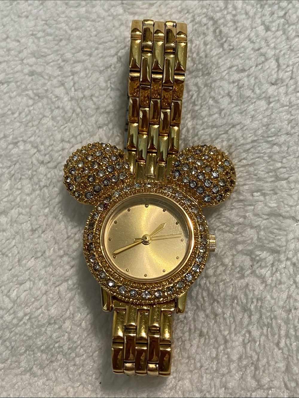 Vintage The Disney Store Gold rhinestone Mickey Women's Watch